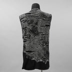 DIESEL ディーゼル / 美品 25SS K-Callisto Vest ダメージ加工 ニット ベスト / size M  (BLACK)