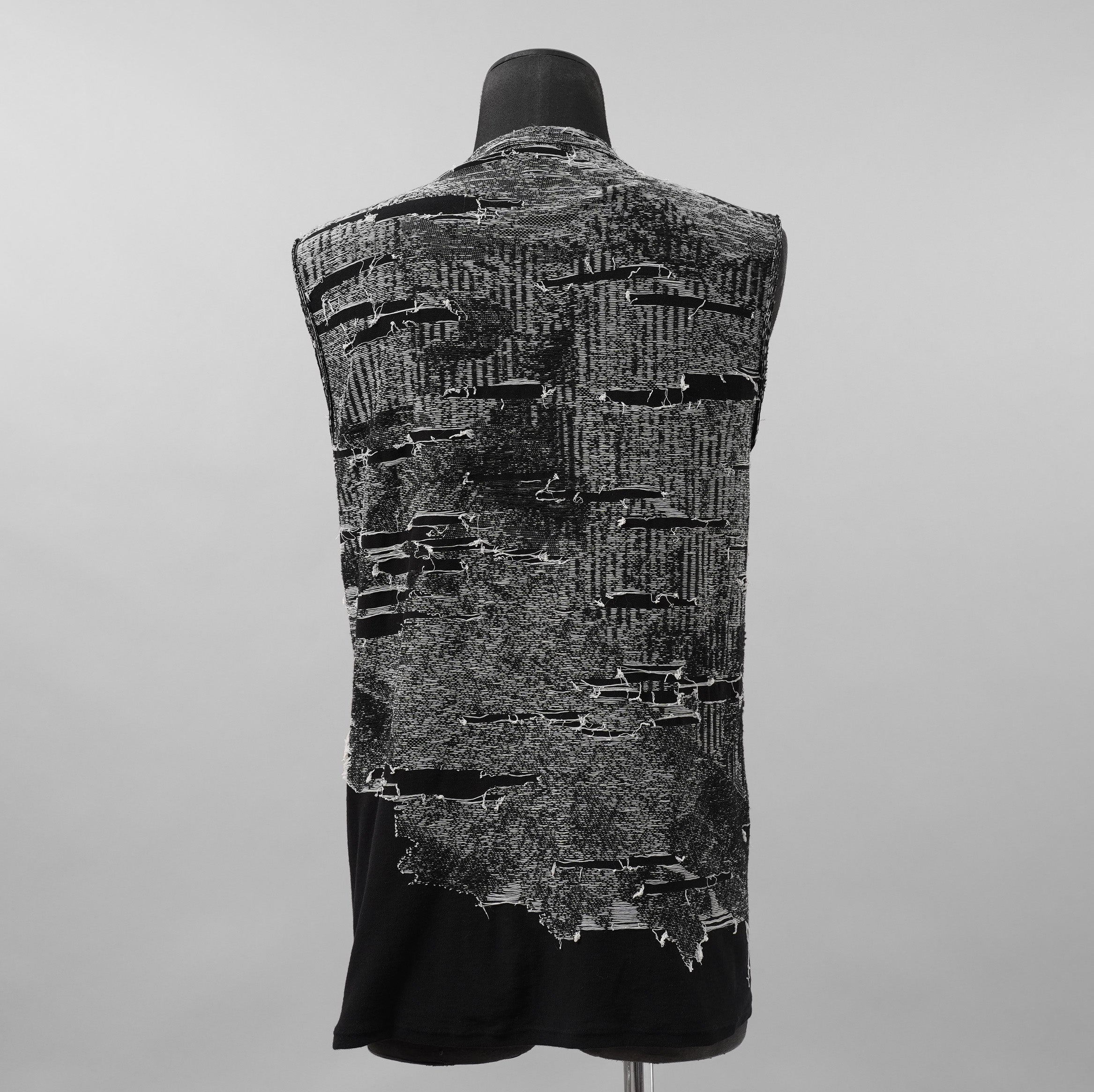 DIESEL ディーゼル / 美品 25SS K-Callisto Vest ダメージ加工 ニット ベスト / size M  (BLACK)