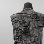 DIESEL ディーゼル / 美品 25SS K-Callisto Vest ダメージ加工 ニット ベスト / size M  (BLACK)