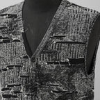 DIESEL ディーゼル / 美品 25SS K-Callisto Vest ダメージ加工 ニット ベスト / size M  (BLACK)