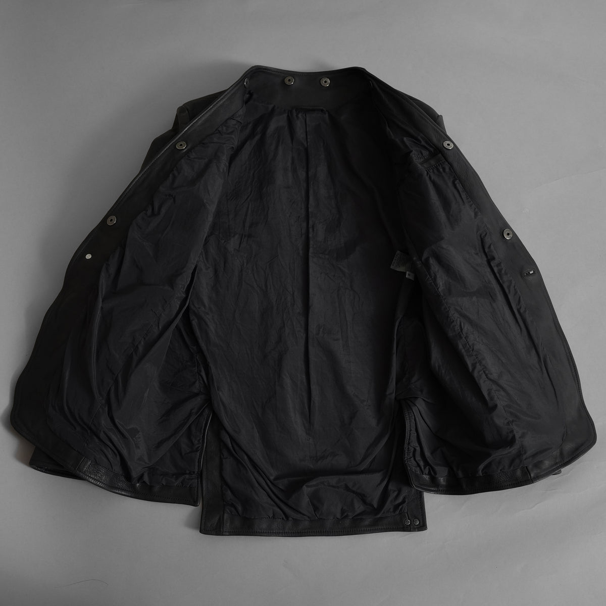 超希少 新品 incarnation インカネーション / 24AW HEAVY WEIGHT BABY CALF LEAHER LAPELLESS JACKET LINED JJK-1 WITH SHEARLING COLLAR ヘヴィーベビーカーフ レザー ジャケット /