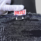 DIESEL ディーゼル / 美品 25SS K-Callisto Vest ダメージ加工 ニット ベスト / size M  (BLACK)