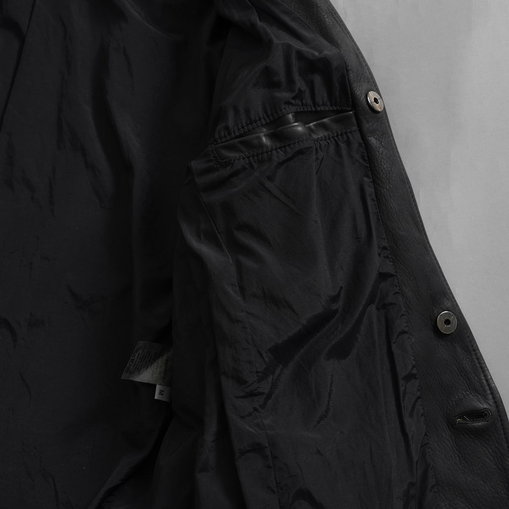超希少 新品 incarnation インカネーション / 24AW HEAVY WEIGHT BABY CALF LEAHER LAPELLESS JACKET LINED JJK-1 WITH SHEARLING COLLAR ヘヴィーベビーカーフ レザー ジャケット /
