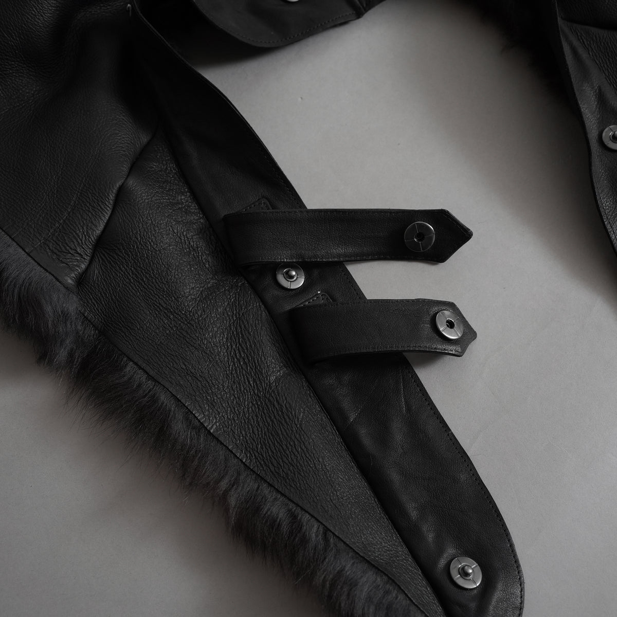 超希少 新品 incarnation インカネーション / 24AW HEAVY WEIGHT BABY CALF LEAHER LAPELLESS JACKET LINED JJK-1 WITH SHEARLING COLLAR ヘヴィーベビーカーフ レザー ジャケット /