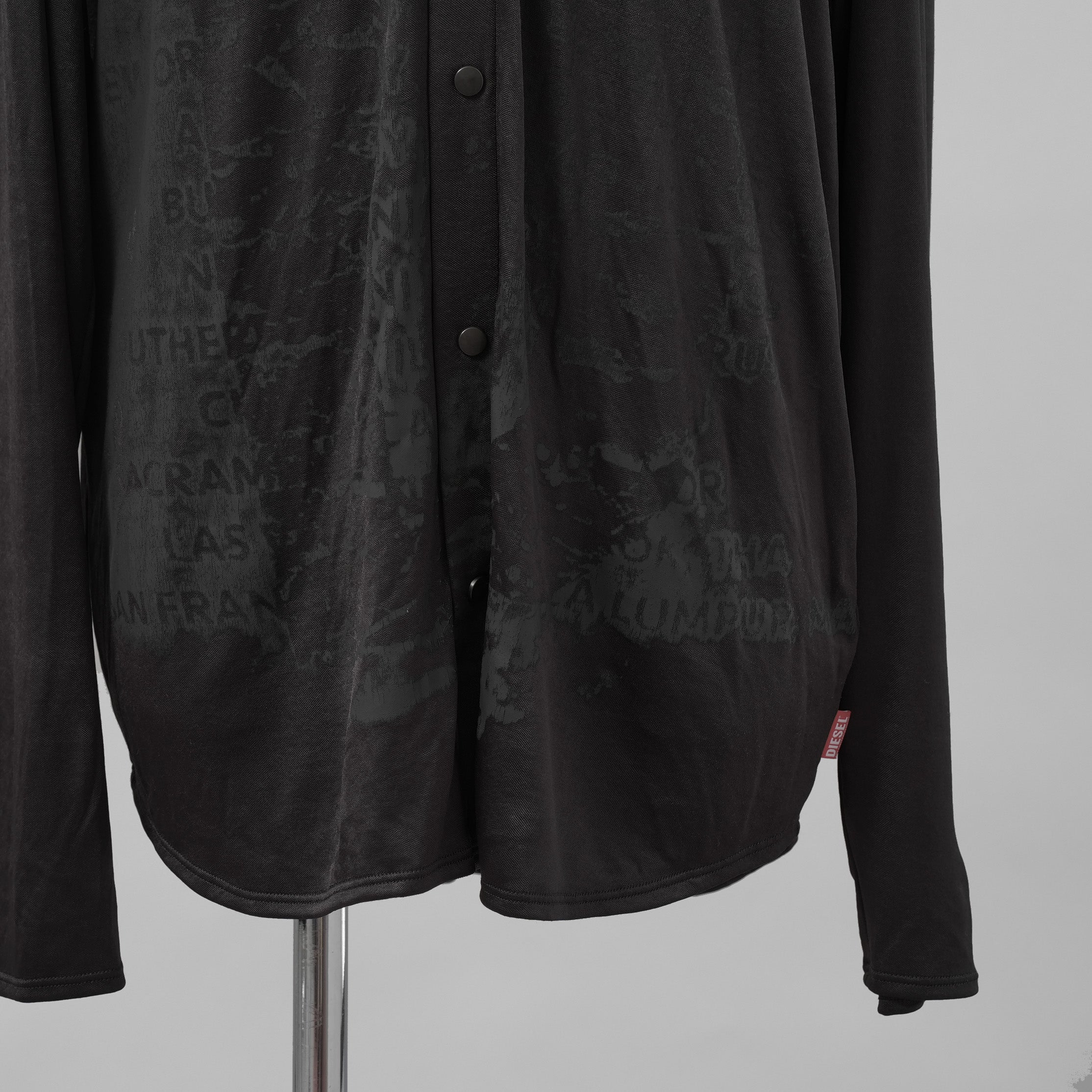 DIESEL ディーゼル / 美品 23AW S-FREDRIC-PLAIN 長袖シャツ / A181730SPAC / size 48 (BLACK)