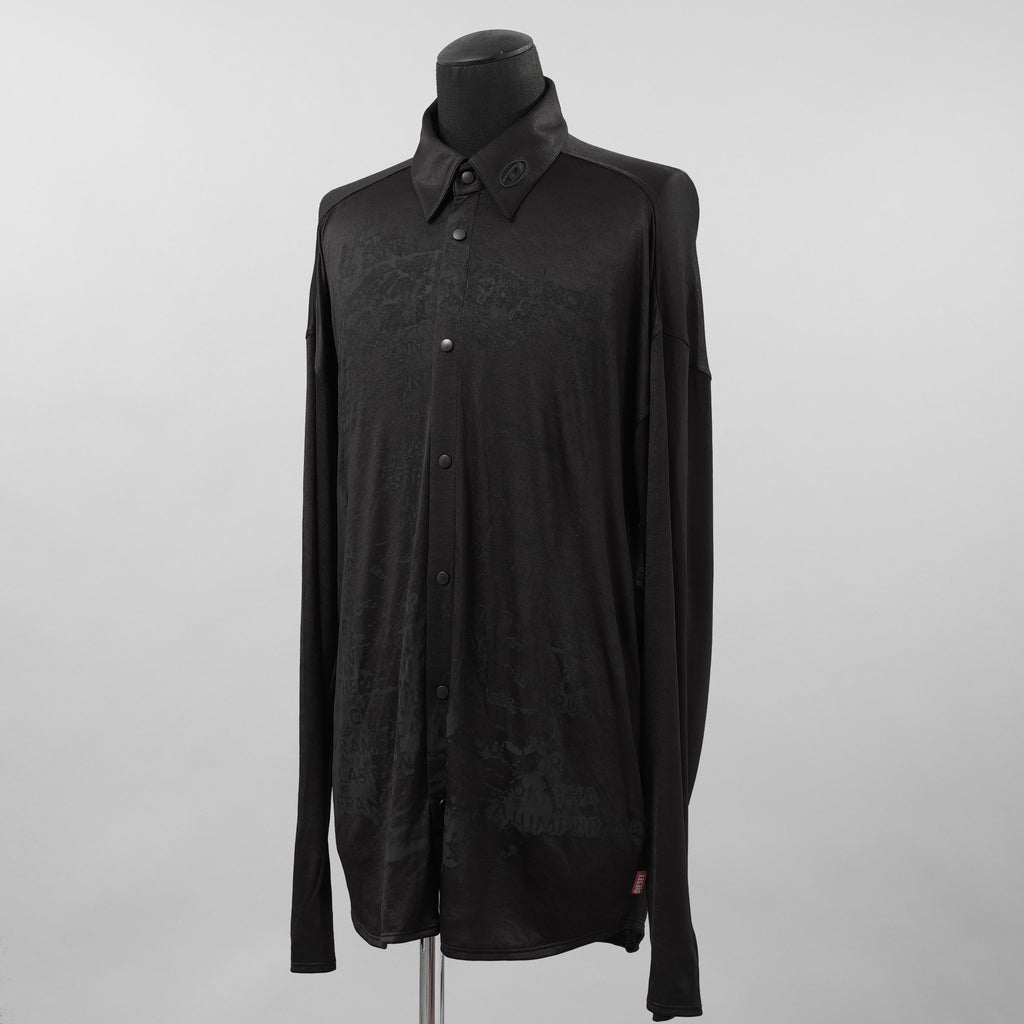 DIESEL ディーゼル / 美品 23AW S-FREDRIC-PLAIN 長袖シャツ / A181730SPAC / size 48 (BLACK)