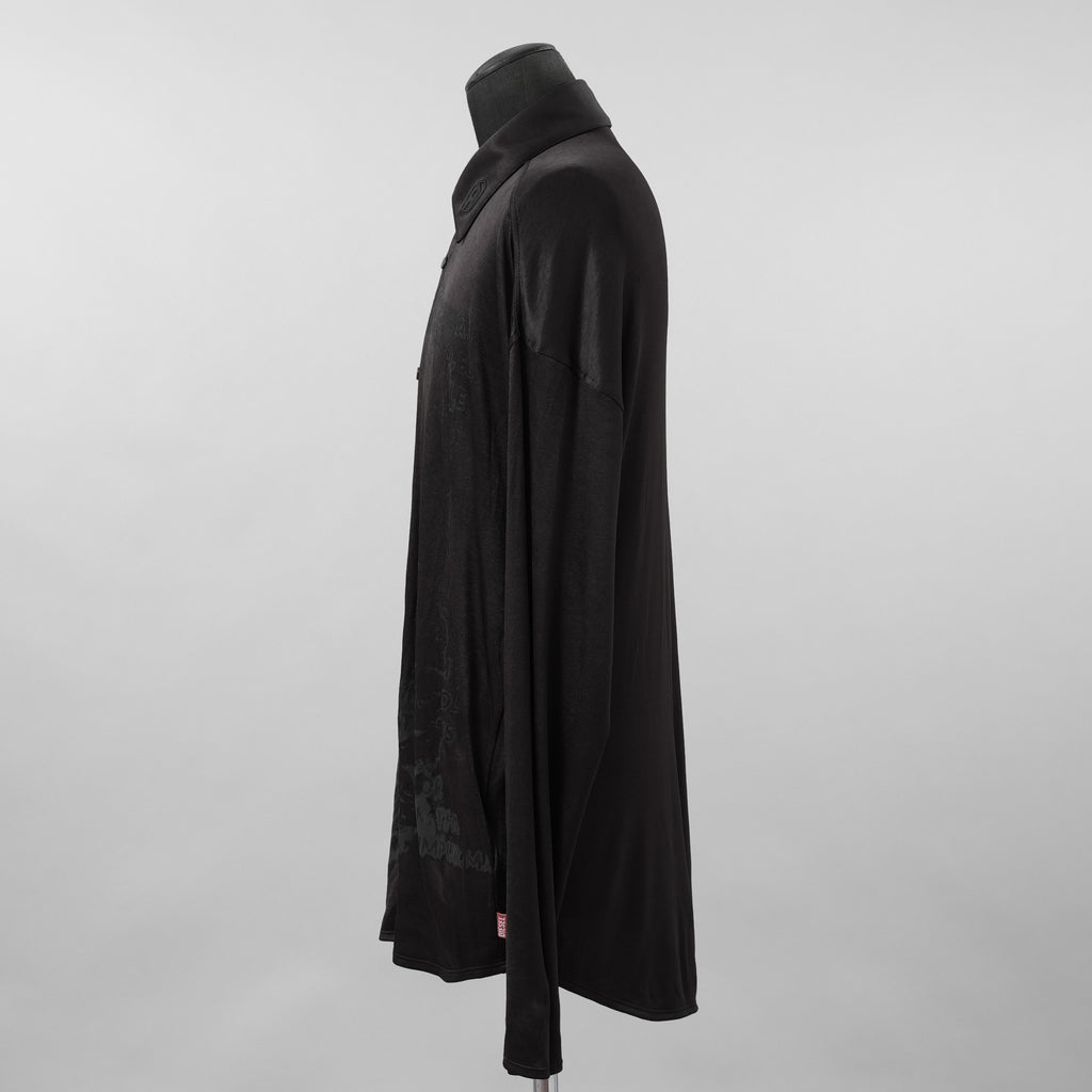 DIESEL ディーゼル / 美品 23AW S-FREDRIC-PLAIN 長袖シャツ / A181730SPAC / size 48 (BLACK)