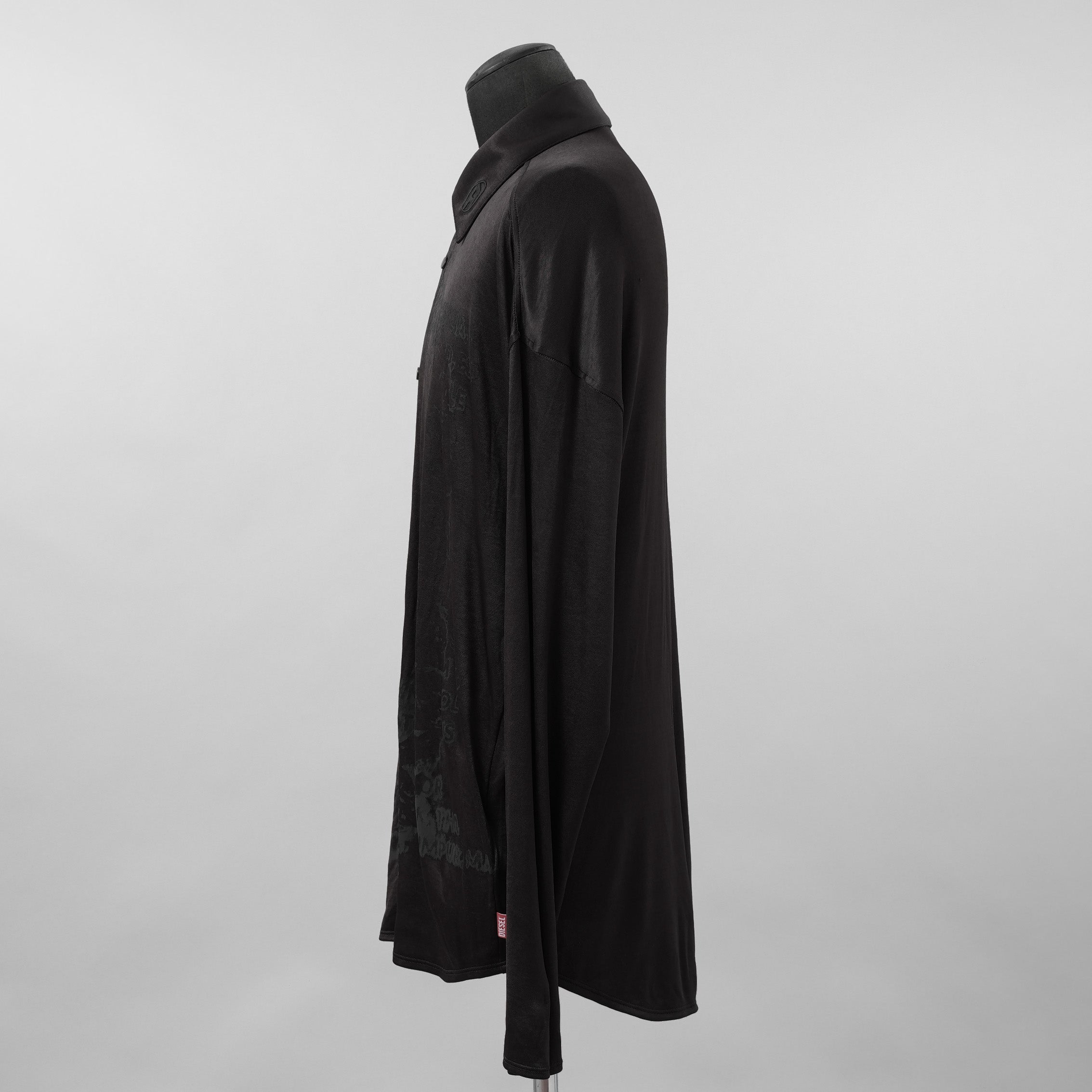 DIESEL ディーゼル / 美品 23AW S-FREDRIC-PLAIN 長袖シャツ / A181730SPAC / size 48 (BLACK)
