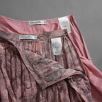 Christian Dior クリスチャンディオール / 23SS 美品 ディオリビエラ 京都 限定 トワルドジュイ フレアスカート / ミディスカート / 341J90A3877 / size 38 (PINK) レディース