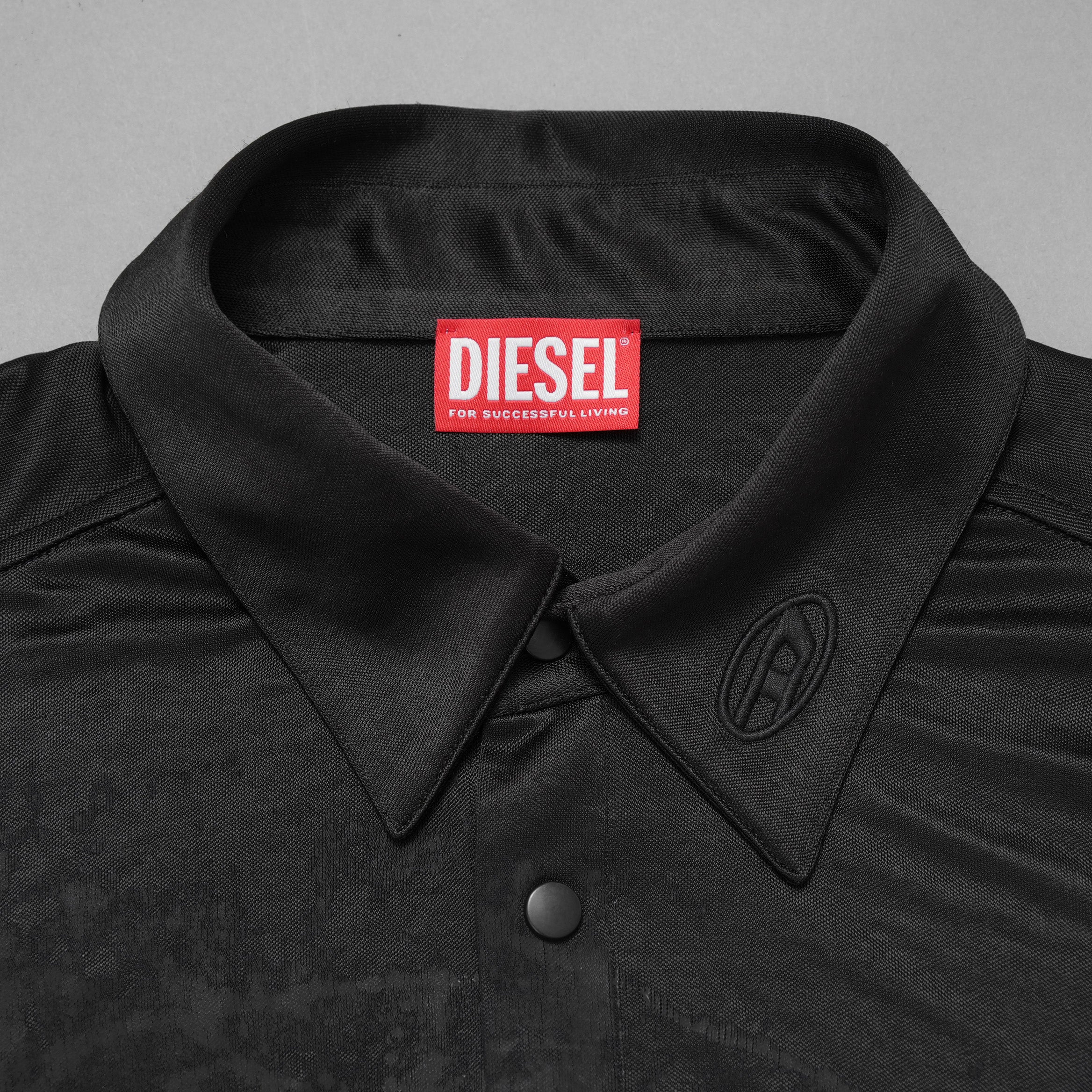 DIESEL ディーゼル / 美品 23AW S-FREDRIC-PLAIN 長袖シャツ / A181730SPAC / size 48 (BLACK)