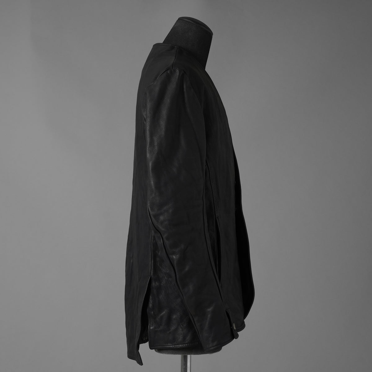 超希少 新品 incarnation インカネーション / 24AW HEAVY WEIGHT BABY CALF LEAHER LAPELLESS JACKET LINED JJK-1 WITH SHEARLING COLLAR ヘヴィーベビーカーフ レザー ジャケット /