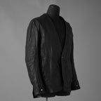 超希少 新品 incarnation インカネーション / 24AW HEAVY WEIGHT BABY CALF LEAHER LAPELLESS JACKET LINED JJK-1 WITH SHEARLING COLLAR ヘヴィーベビーカーフ レザー ジャケット /