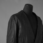 超希少 新品 incarnation インカネーション / 24AW HEAVY WEIGHT BABY CALF LEAHER LAPELLESS JACKET LINED JJK-1 WITH SHEARLING COLLAR ヘヴィーベビーカーフ レザー ジャケット /