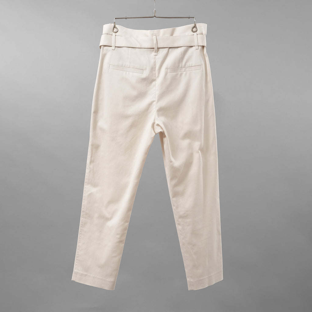 Brunello Cucinelli ブルネロ クチネリ/ 美品 20SS ベルト付きコットンツイルパンツ トラウザーズパンツ/ MA130P7032 / size 40 (IVORY) レディース