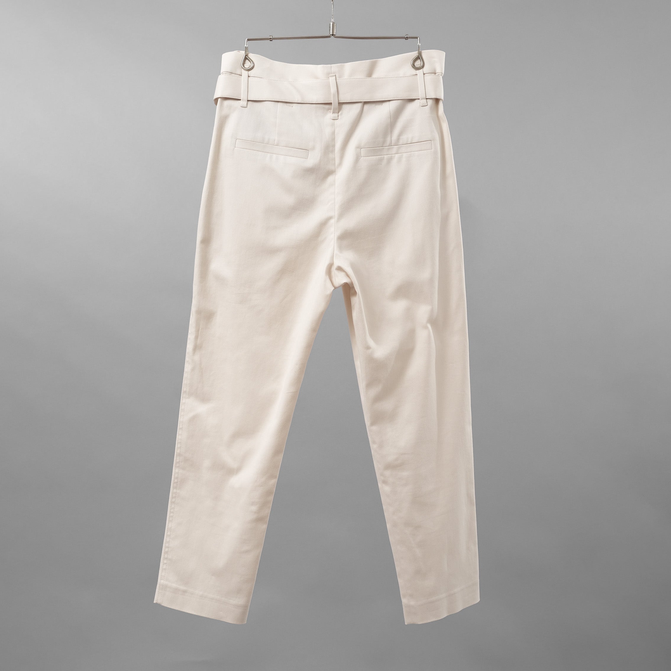 Brunello Cucinelli ブルネロ クチネリ/ 美品 20SS ベルト付きコットンツイルパンツ トラウザーズパンツ/ MA130P7032 / size 40 (IVORY) レディース