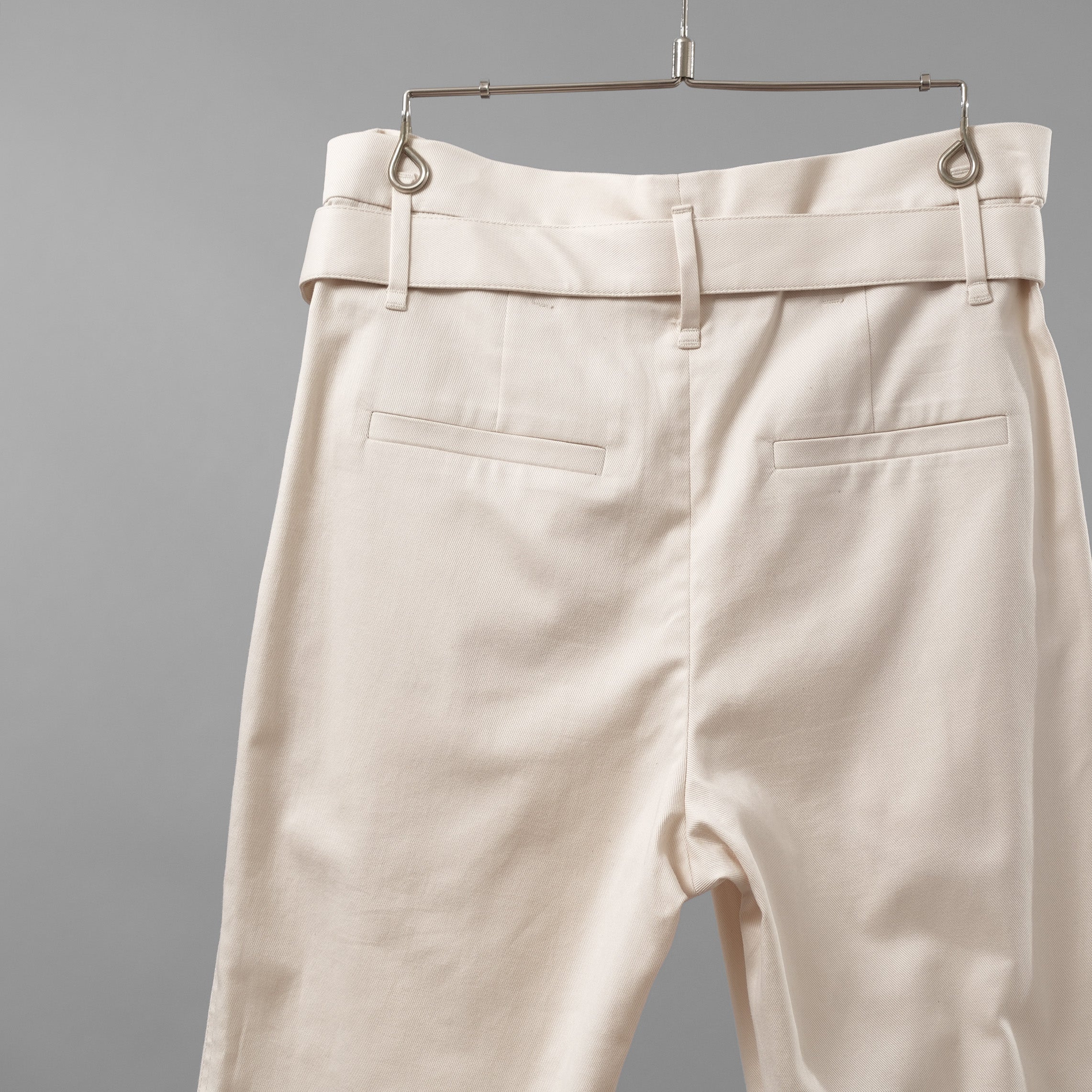 Brunello Cucinelli ブルネロ クチネリ/ 美品 20SS ベルト付きコットンツイルパンツ トラウザーズパンツ/ MA130P7032 / size 40 (IVORY) レディース