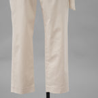 Brunello Cucinelli ブルネロ クチネリ/ 美品 20SS ベルト付きコットンツイルパンツ トラウザーズパンツ/ MA130P7032 / size 40 (IVORY) レディース