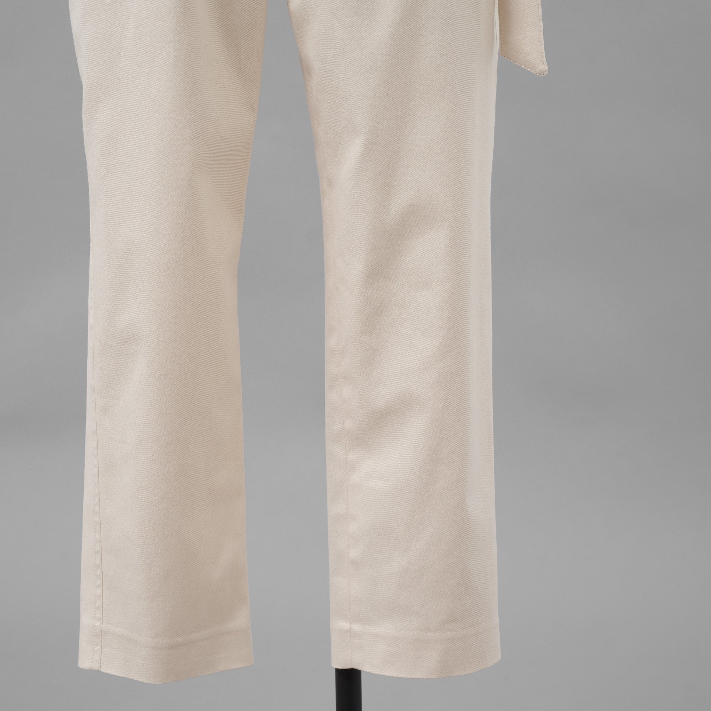 Brunello Cucinelli ブルネロ クチネリ/ 美品 20SS ベルト付きコットンツイルパンツ トラウザーズパンツ/ MA130P7032 / size 40 (IVORY) レディース