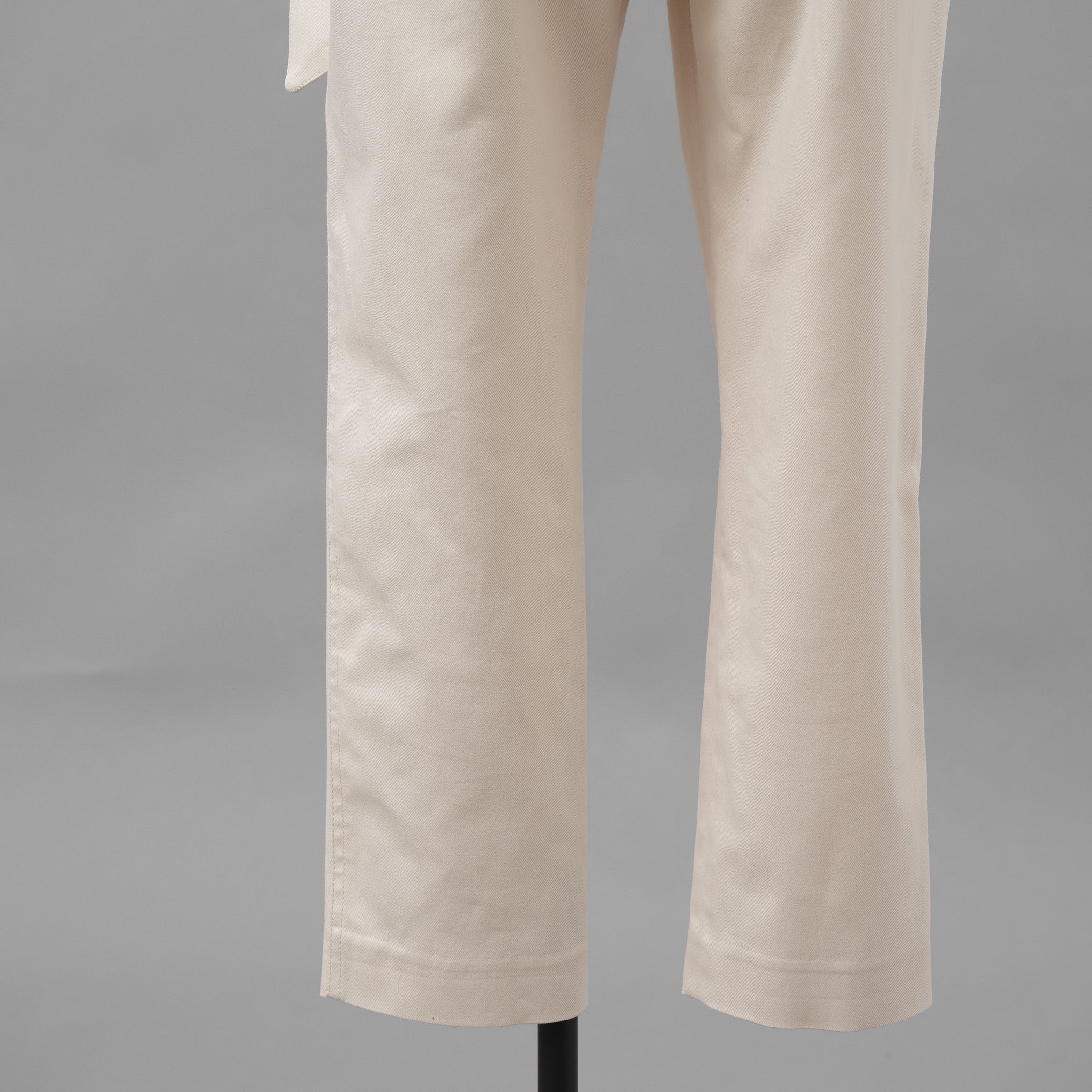 Brunello Cucinelli ブルネロ クチネリ/ 美品 20SS ベルト付きコットンツイルパンツ トラウザーズパンツ/ MA130P7032 / size 40 (IVORY) レディース