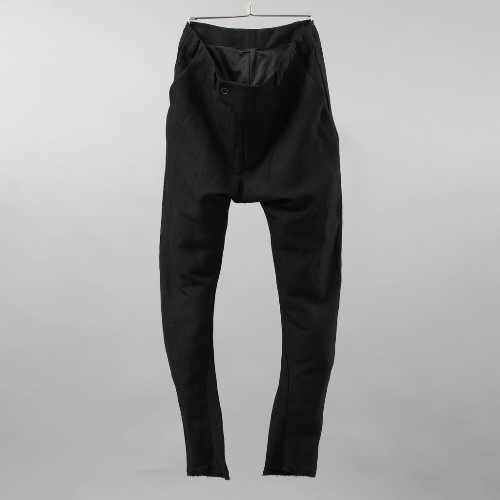 DEVOA デヴォア / 美品 24SS Slim Pants Wool Linen スリムパンツ ウール リネン パンツ / PTE-WLCS / size 2 (BLACK)