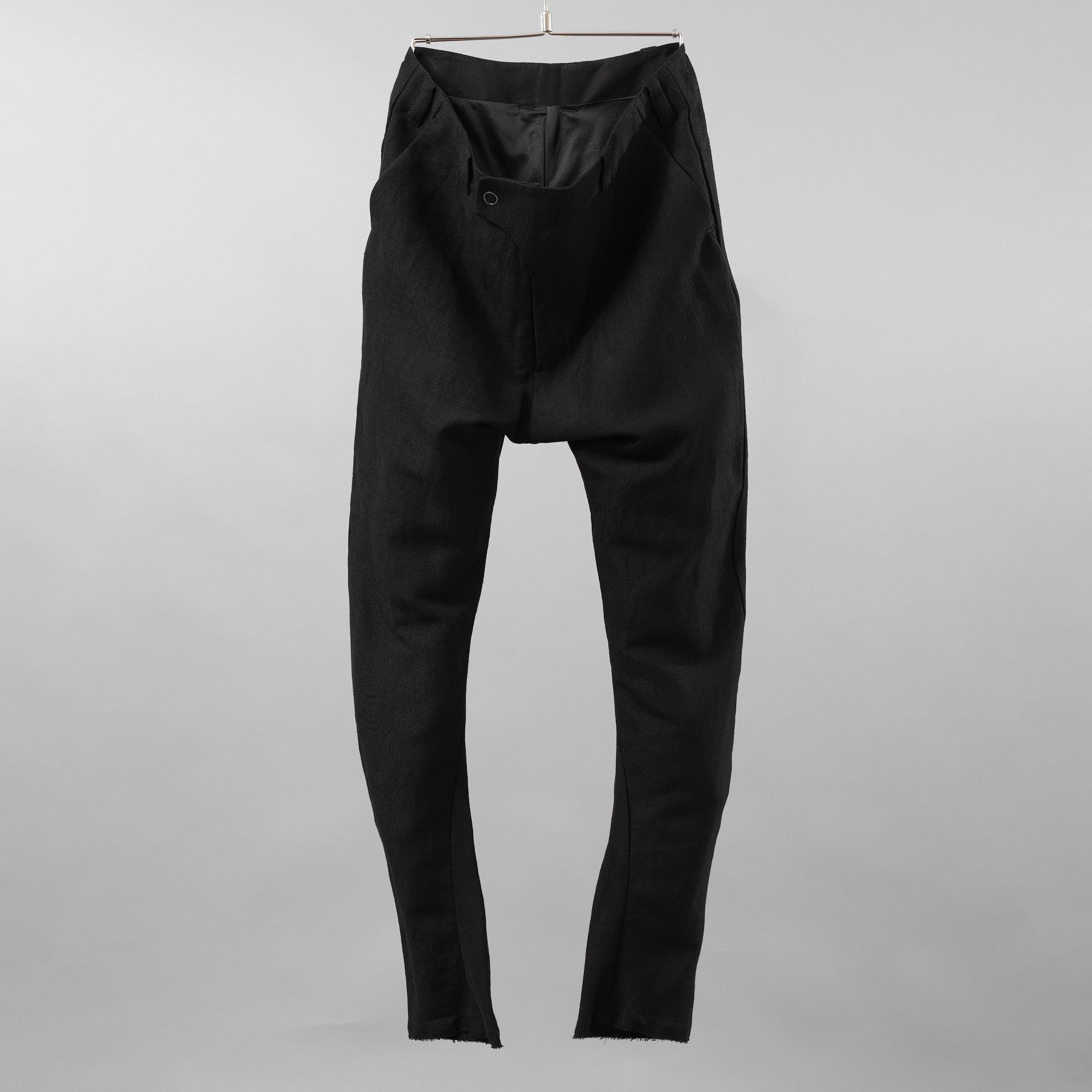 DEVOA デヴォア / 美品 24SS Slim Pants Wool Linen スリムパンツ ウール リネン パンツ / PTE-WLCS / size 2 (BLACK)