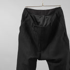 DEVOA デヴォア / 美品 24SS Slim Pants Wool Linen スリムパンツ ウール リネン パンツ / PTE-WLCS / size 2 (BLACK)