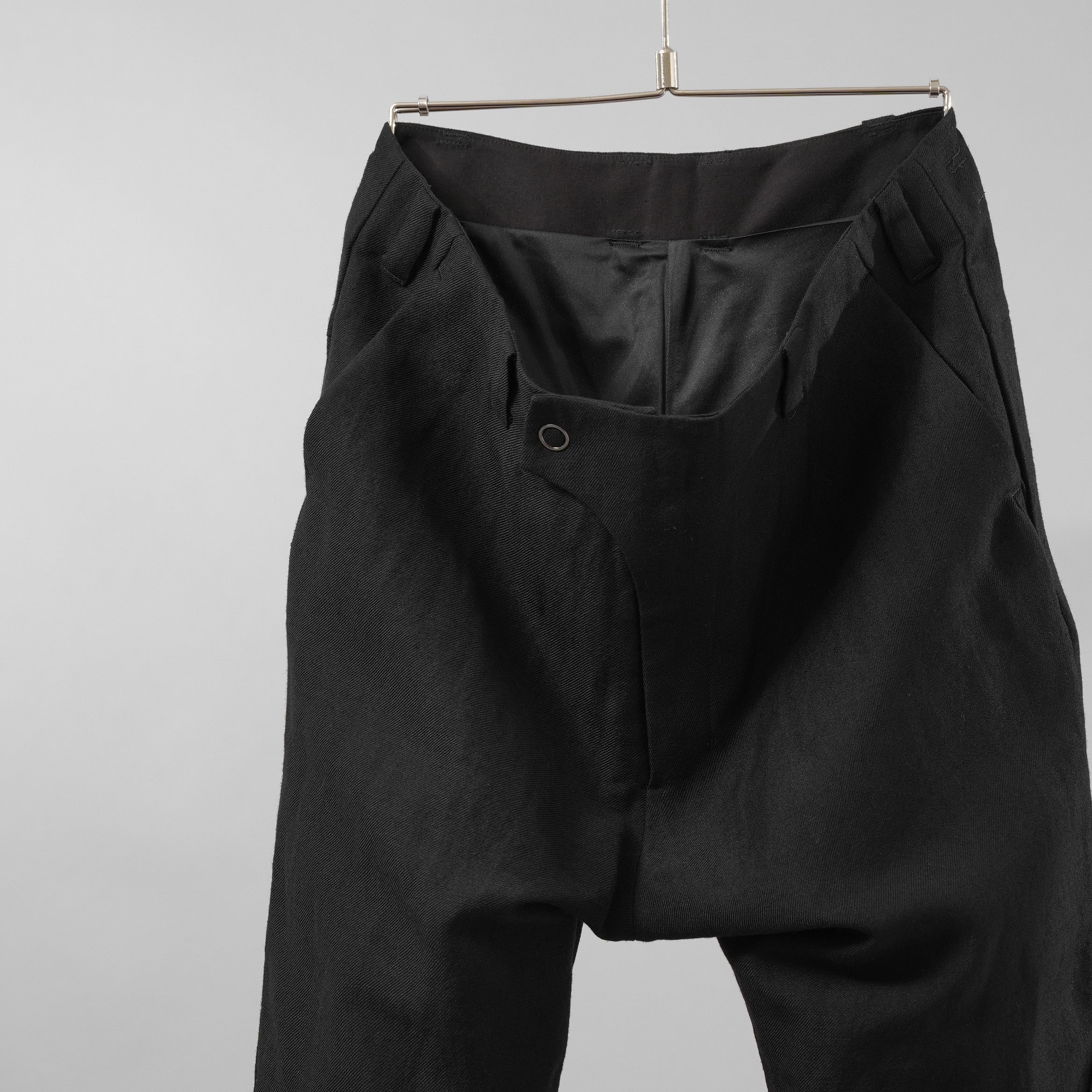 DEVOA デヴォア / 美品 24SS Slim Pants Wool Linen スリムパンツ ウール リネン パンツ / PTE-WLCS / size 2 (BLACK)