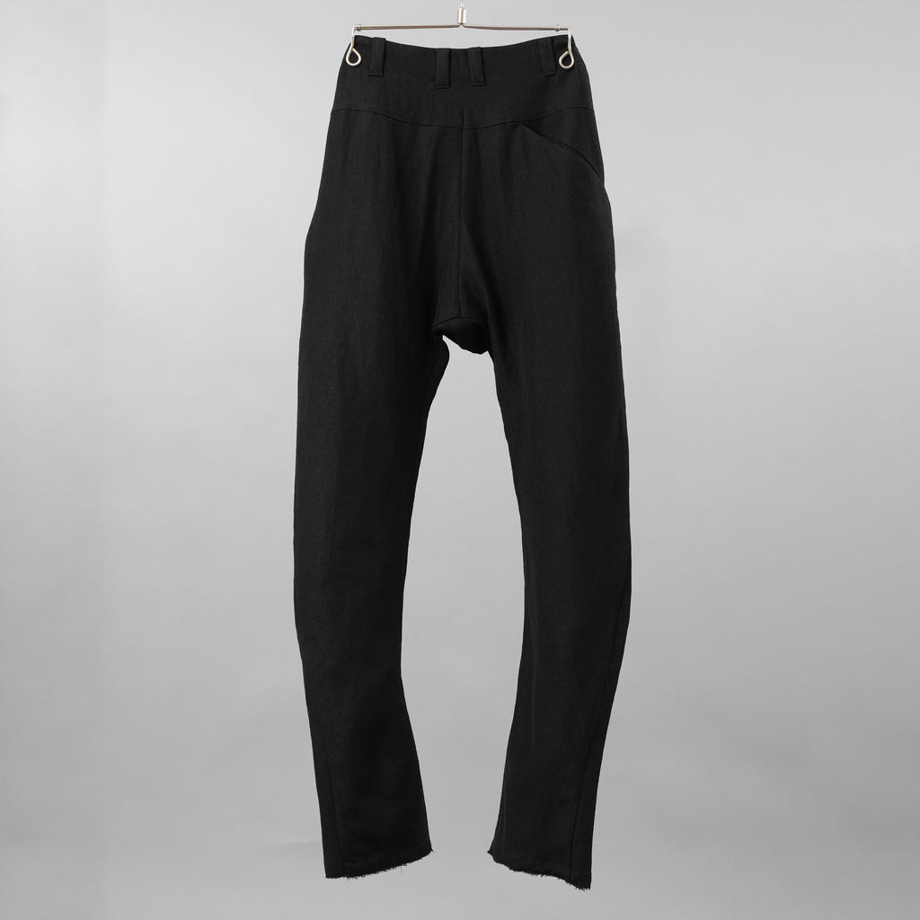DEVOA デヴォア / 美品 24SS Slim Pants Wool Linen スリムパンツ ウール リネン パンツ / PTE-WLCS / size 2 (BLACK)