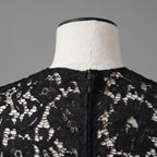 VALENTINO ヴァレンティノ / 22SS 美品 レース クロップド トップス / 長袖シャツ  / 1B3AE7A56FR / size 40 (BLACK) レディース