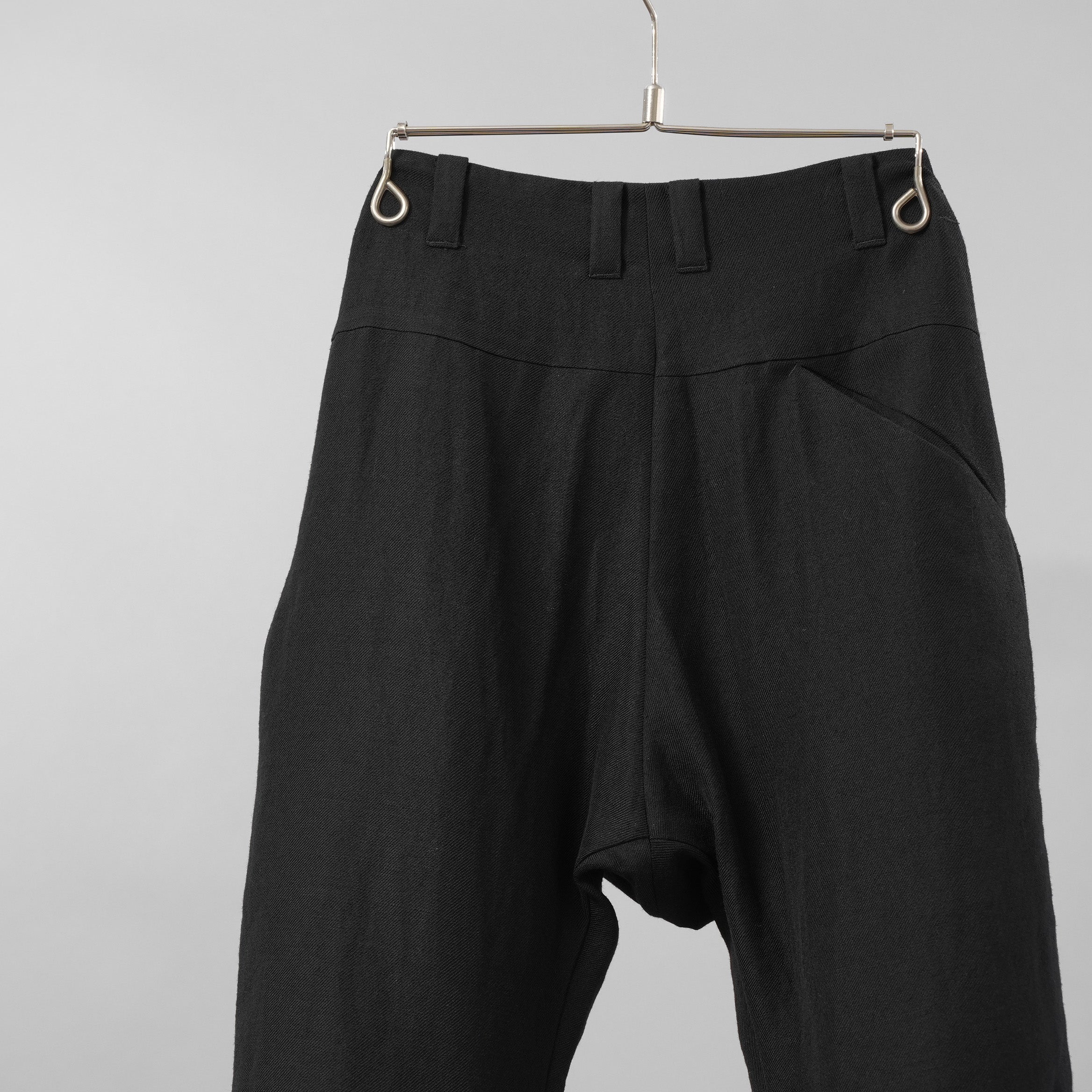 DEVOA デヴォア / 美品 24SS Slim Pants Wool Linen スリムパンツ ウール リネン パンツ / PTE-WLCS / size 2 (BLACK)