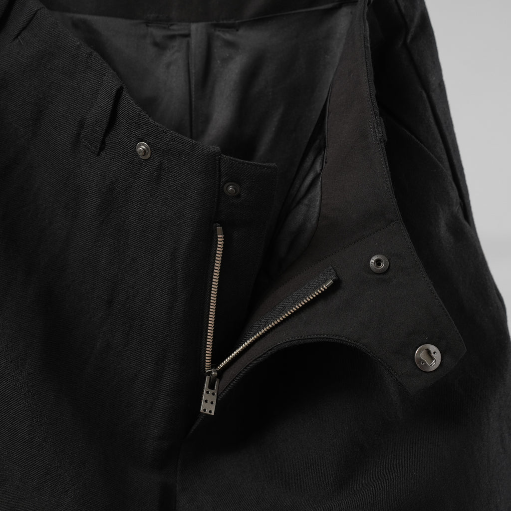 DEVOA デヴォア / 美品 24SS Slim Pants Wool Linen スリムパンツ ウール リネン パンツ / PTE-WLCS / size 2 (BLACK)