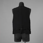 bajra バジュラ / 美品 26SS リネンカールマイヤー ベスト / 161BV01 / size 3 (BLACK) 352175-in-ue