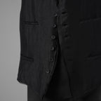 bajra バジュラ / 美品 26SS リネンカールマイヤー ベスト / 161BV01 / size 3 (BLACK) 352175-in-ue