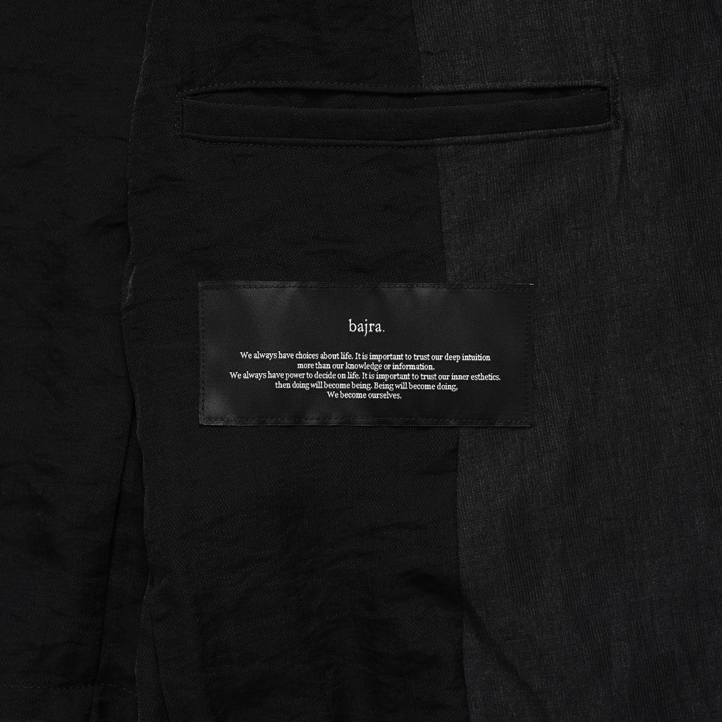 bajra バジュラ / 美品 26SS リネンカールマイヤー ベスト / 161BV01 / size 3 (BLACK) 352175-in-ue