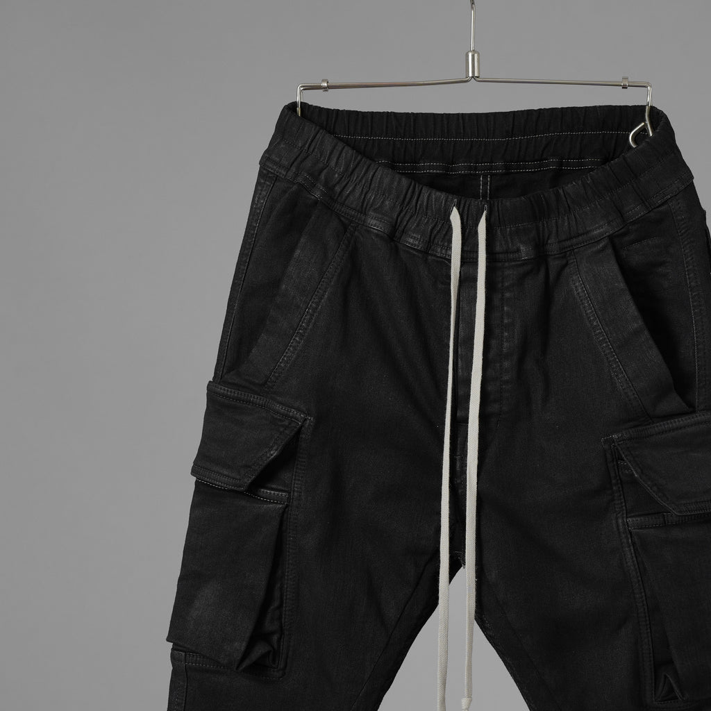 RICK OWENS DRKSHDW リックオウエンス ダークシャドウ / 美品 22SS MASTODON CUT GARGO PANTS マストドン カット カーゴ パンツ / DU-1B7386-SBB / size S (BLACK) 352176-in-ue