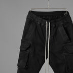 RICK OWENS DRKSHDW リックオウエンス ダークシャドウ / 美品 22SS MASTODON CUT GARGO PANTS マストドン カット カーゴ パンツ / DU-1B7386-SBB / size S (BLACK) 352176-in-ue