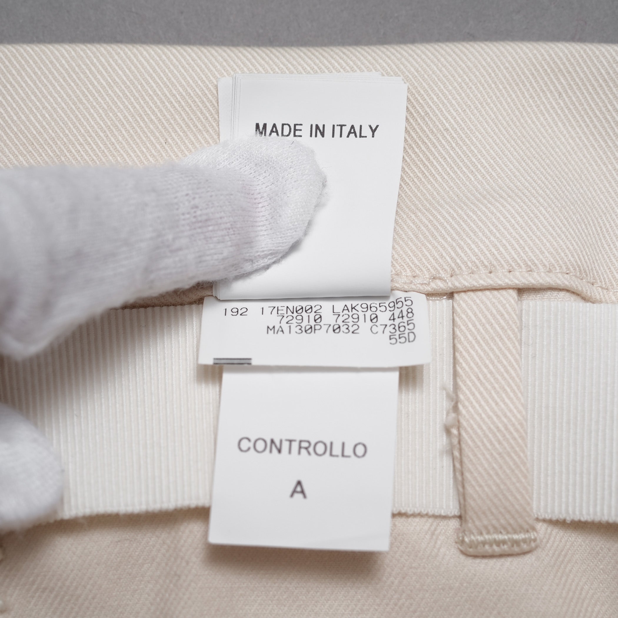 Brunello Cucinelli ブルネロ クチネリ/ 美品 20SS ベルト付きコットンツイルパンツ トラウザーズパンツ/ MA130P7032 / size 40 (IVORY) レディース