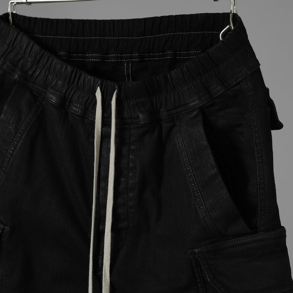 RICK OWENS DRKSHDW リックオウエンス ダークシャドウ / 美品 22SS MASTODON CUT GARGO PANTS マストドン カット カーゴ パンツ / DU-1B7386-SBB / size S (BLACK) 352176-in-ue