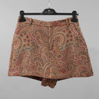 未使用 ETRO エトロ / 21AW Paisley wool and silk blend skort ショートパンツ / 212-18206-0604 / size 42 (BEIGE) レディース
