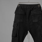 RICK OWENS DRKSHDW リックオウエンス ダークシャドウ / 美品 22SS MASTODON CUT GARGO PANTS マストドン カット カーゴ パンツ / DU-1B7386-SBB / size S (BLACK) 352176-in-ue