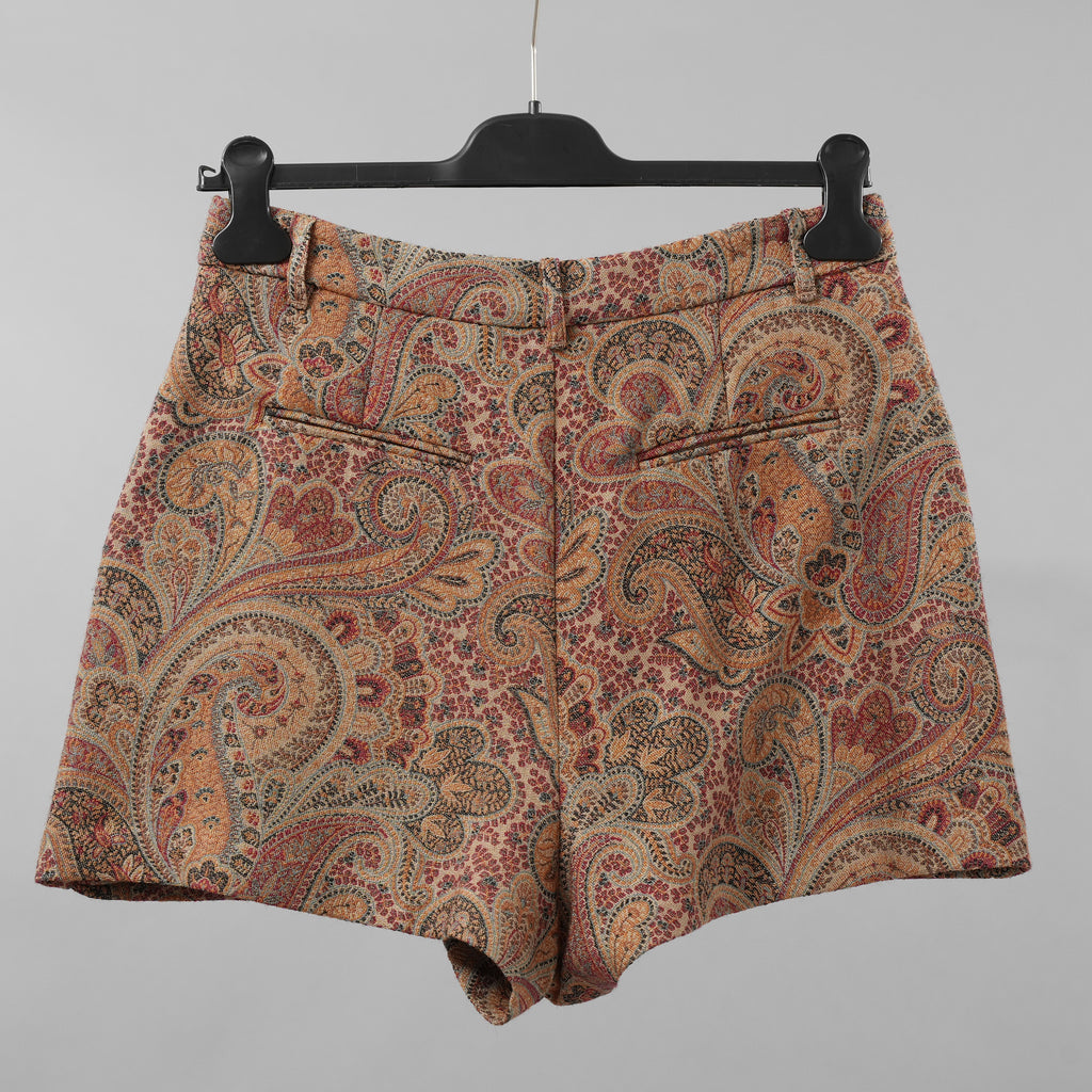 未使用 ETRO エトロ / 21AW Paisley wool and silk blend skort ショートパンツ / 212-18206-0604 / size 42 (BEIGE) レディース