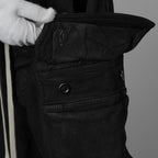 RICK OWENS DRKSHDW リックオウエンス ダークシャドウ / 美品 22SS MASTODON CUT GARGO PANTS マストドン カット カーゴ パンツ / DU-1B7386-SBB / size S (BLACK) 352176-in-ue