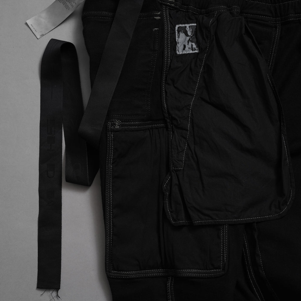 RICK OWENS DRKSHDW リックオウエンス ダークシャドウ / 美品 22SS MASTODON CUT GARGO PANTS マストドン カット カーゴ パンツ / DU-1B7386-SBB / size S (BLACK) 352176-in-ue