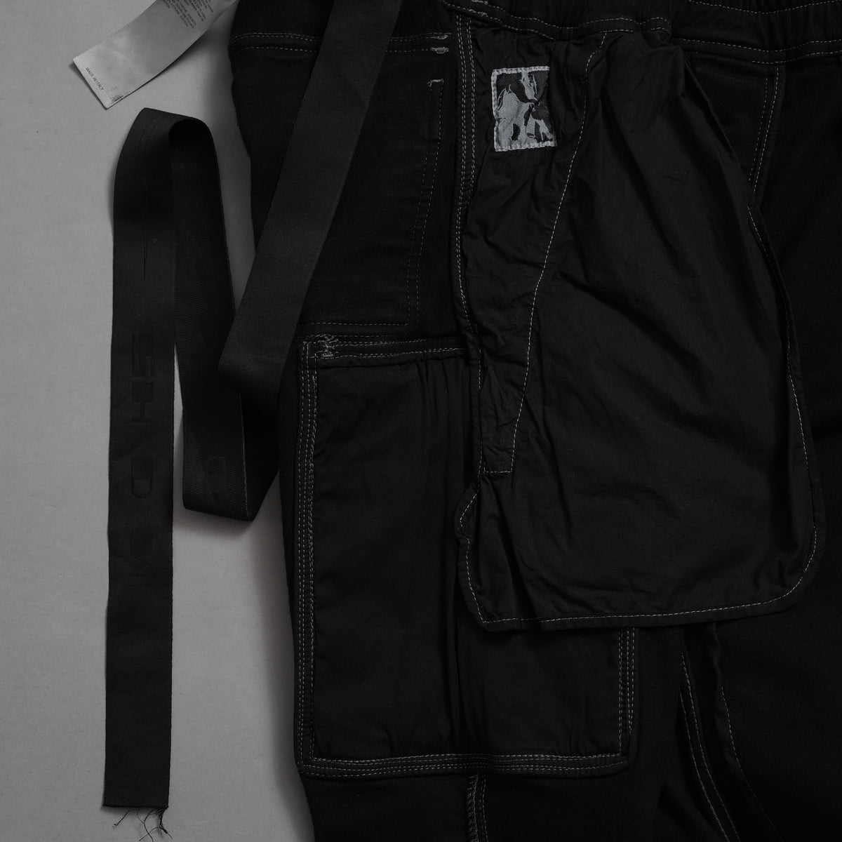 RICK OWENS DRKSHDW リックオウエンス ダークシャドウ / 美品 22SS MASTODON CUT GARGO PANTS マストドン カット カーゴ パンツ / DU-1B7386-SBB / size S (BLACK) 352176-in-ue