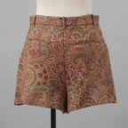 未使用 ETRO エトロ / 21AW Paisley wool and silk blend skort ショートパンツ / 212-18206-0604 / size 42 (BEIGE) レディース