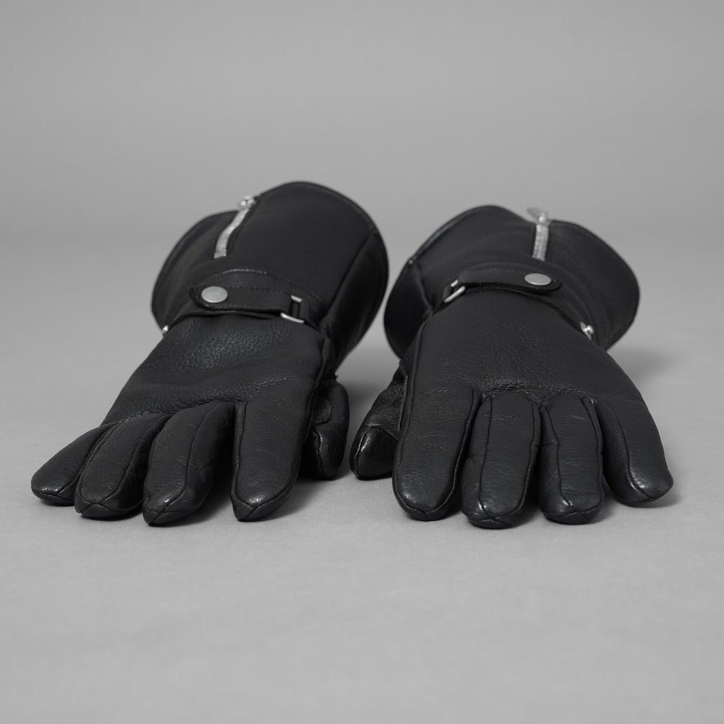 ISAMU KATAYAMA BACKLASH イサムカタヤマ バックラッシュ / ディアスキン モーターサイクルグローブ ロングタイプ 鹿革 / size M (BLACK) アクセサリー 123066-alm