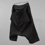 希少 incarnation インカネーション / 17SS LINEA_F by incarnation MMXVII-X630 PANTS W.POCKET SARROUEL SHORT UNLINED サルエル パンツ / size S (BLACK)