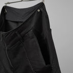 希少 incarnation インカネーション / 17SS LINEA_F by incarnation MMXVII-X630 PANTS W.POCKET SARROUEL SHORT UNLINED サルエル パンツ / size S (BLACK)