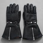 ISAMU KATAYAMA BACKLASH イサムカタヤマ バックラッシュ / ディアスキン モーターサイクルグローブ ロングタイプ 鹿革 / size M (BLACK) アクセサリー 123066-alm