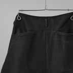 希少 incarnation インカネーション / 17SS LINEA_F by incarnation MMXVII-X630 PANTS W.POCKET SARROUEL SHORT UNLINED サルエル パンツ / size S (BLACK)